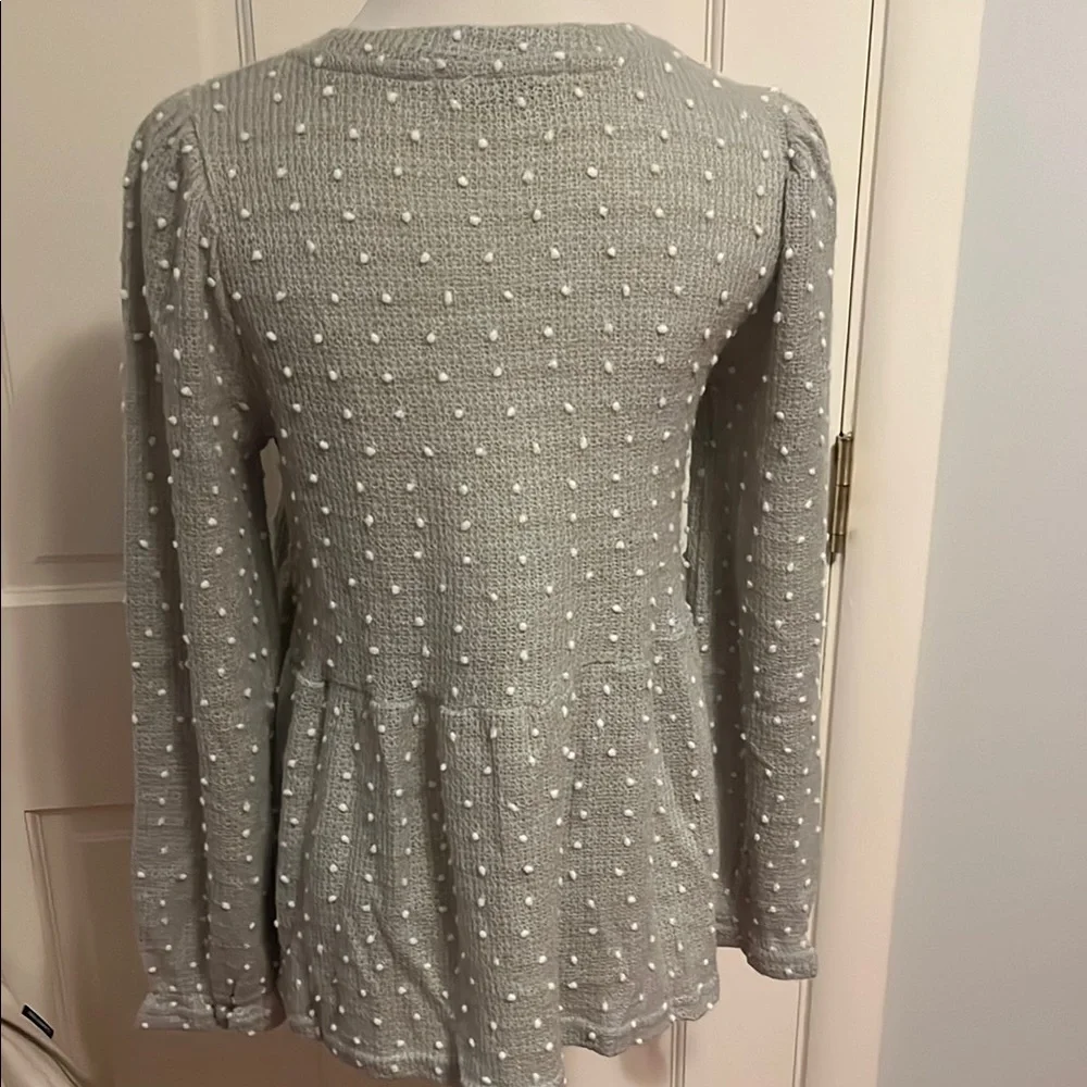Gray Polka Dot Women's Top - Picture 2 of 3